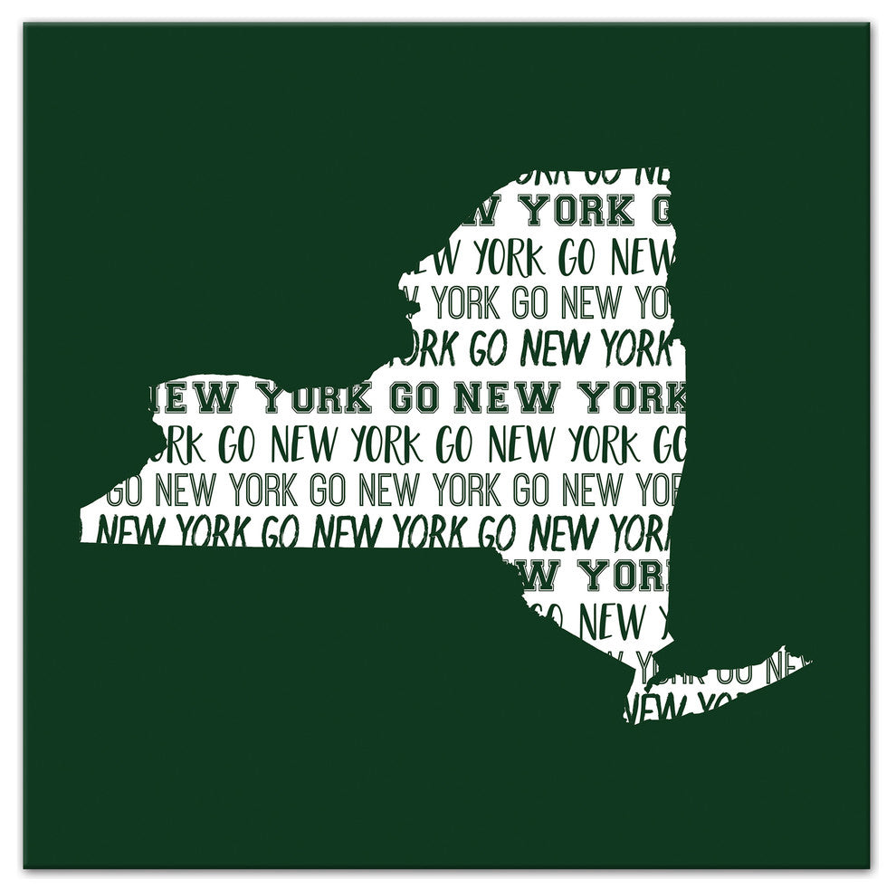 Green New York Go Team 16x16 Canvas Wall Art
