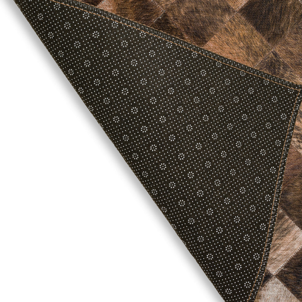 Indoor/Outdoor Stetson SS2 Bison Machine Washable 2'3" x 12' Runner Rug