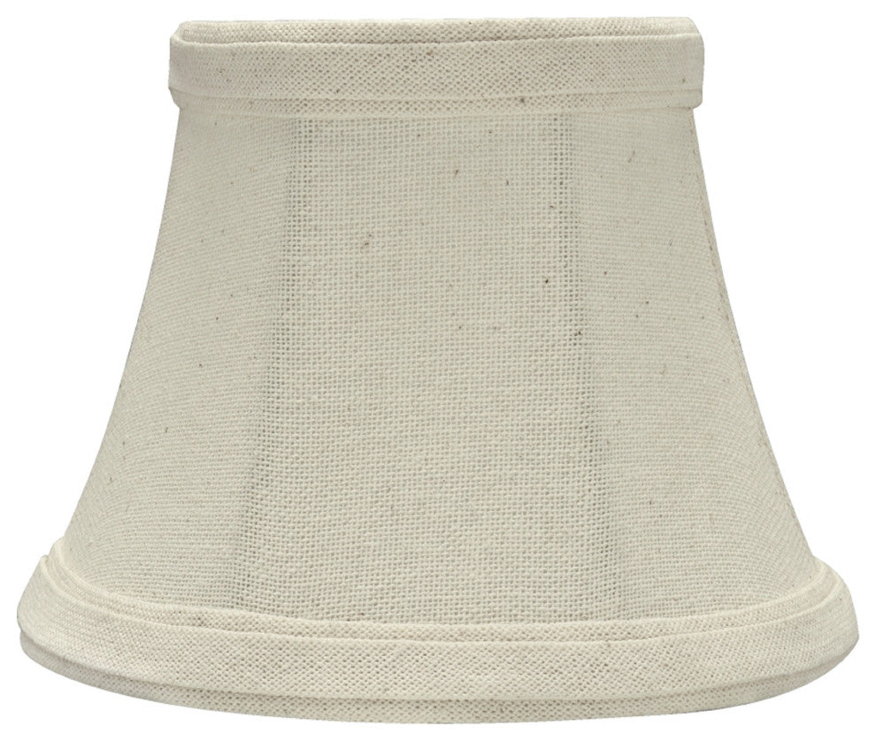 30004-6 Small Bell  Chandelier Clip On Lamp Shade Off White 3"x5"x4"