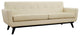 Modern Beige Engage Bonded Leather Sofa