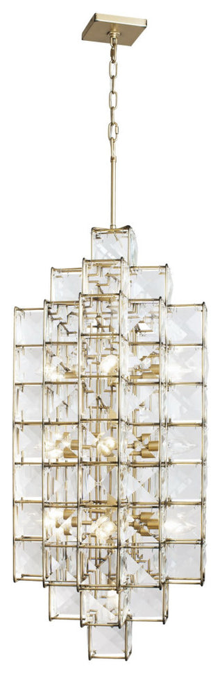 Varaluz 329F14 Cubic 14 Light 19"W Crystal Chandelier - Calypso Gold