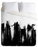 Kelly Haines Monochrome Brushstrokes Duvet Cover