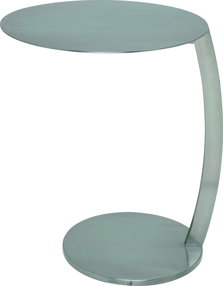Pria Side Table In Brushed Stainless Steel