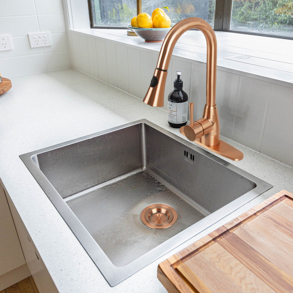 Copper Kitchen Sink Stopper for 3.5" Standard Strainer Drain