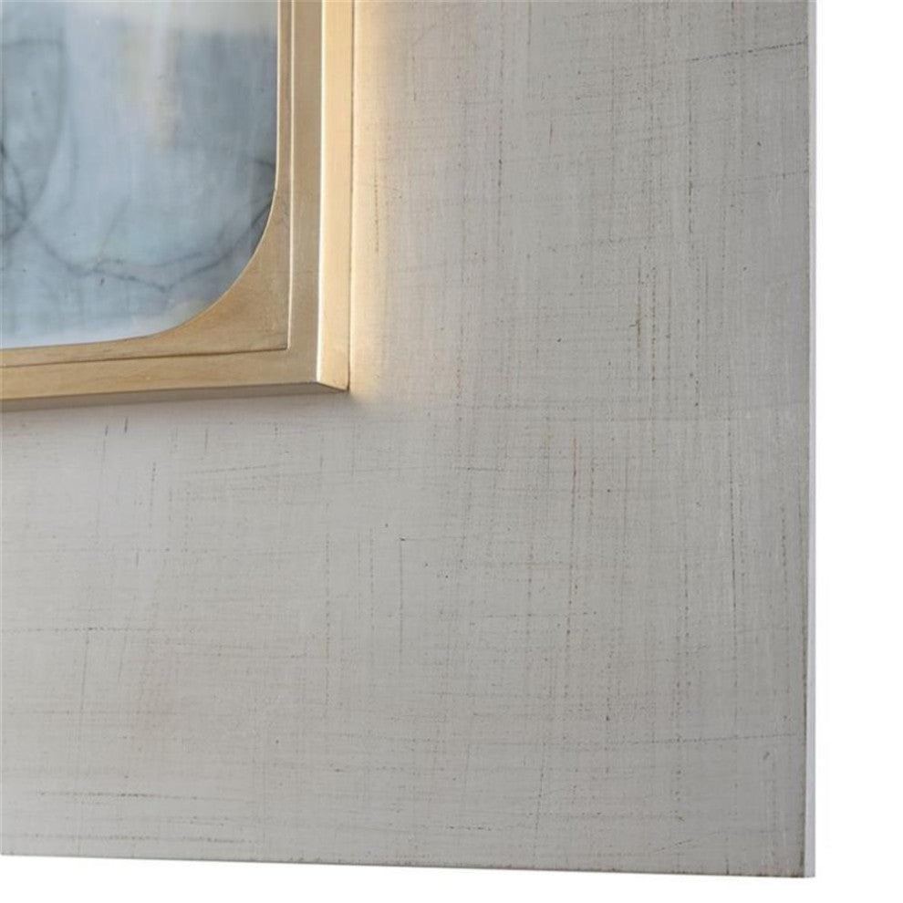 Uttermost Gilded Whimsy Contemporary Wood Abstract Print in Blue (Set of 2)