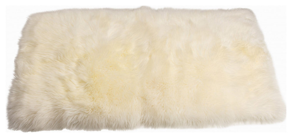 3' X 5' Natural Rectangular Sheepskin Area Rug