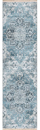 Indoor/Outdoor Marbella MB3 Denim Machine Washable 2'3" x 10' Runner Rug