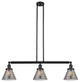 Large Cone 3-Light Island Light, Smoked Glass, Oil Rubbed Bronze