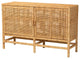 Merleen Natural Brown Rattan Cabinet, 2-Shelf