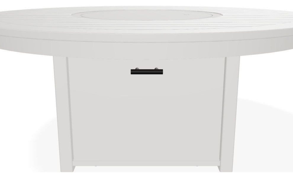 54" Round Marine Grade Fire Table with Propane Shelf
