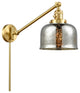 Bell Swing Arm With Switch, Satin Gold, Silver Plated Mercury