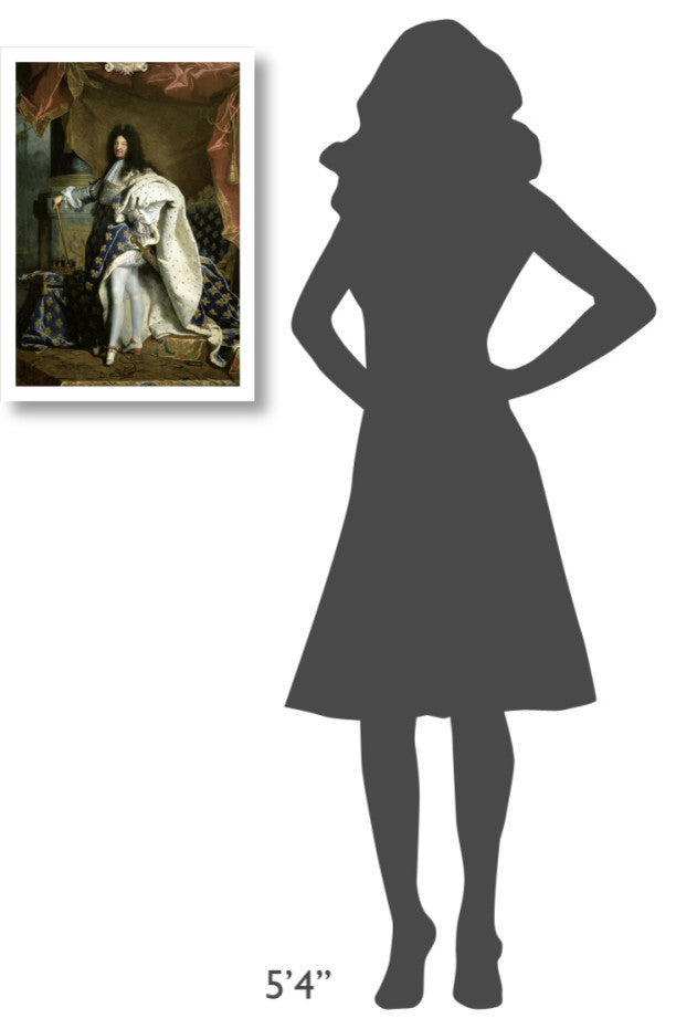 "Louis XIV, King of France" Digital Paper Print by Hyacinthe Rigaud, 17"x24"