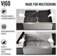 Oxford 36"L x 21"W Farmhouse Kitchen Sink and Greenwich 18"H in Black Faucet Set