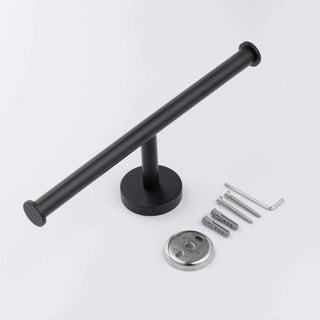 Circular Double Toilet Paper Holder, Matte Black