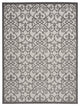 8' X 11' Gray Floral Indoor Outdoor Area Rug