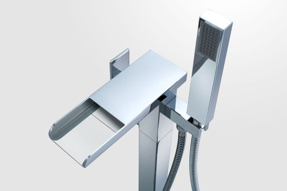 OVE Decors Infinity Freestanding Faucet With Handheld Shower, Chrome