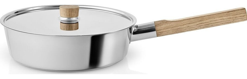 Eva Solo Nordic Kitchen Stainless Steel Saute Pan with Lid, 24cm