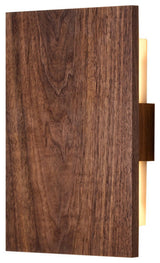 Tersus LED Wall Sconce, Walnut, Metal Plate: Rose Gold