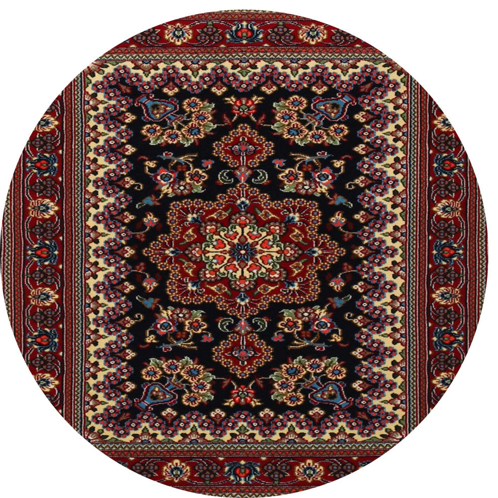 Ahgly Company Indoor Round Traditional Area Rugs, 4' Round