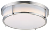 Maxim Lighting Rogue LED 1-Light Flush Mount EM Back Up, Satin Nickel
