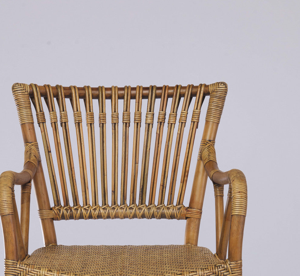 Blues Rattan Bar Stool - Antique