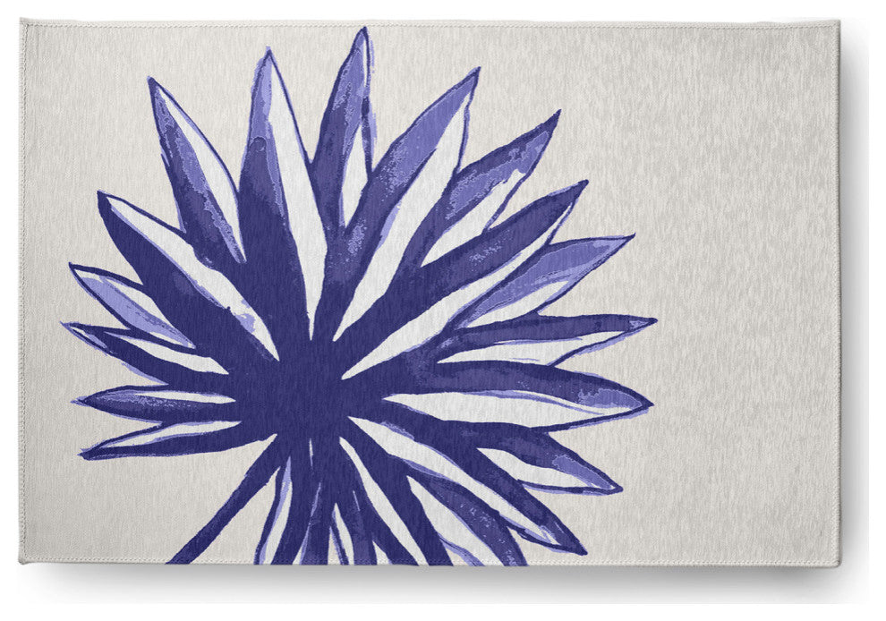Spiky Flower Spring Chenille Rug, Purple, 4'x6'
