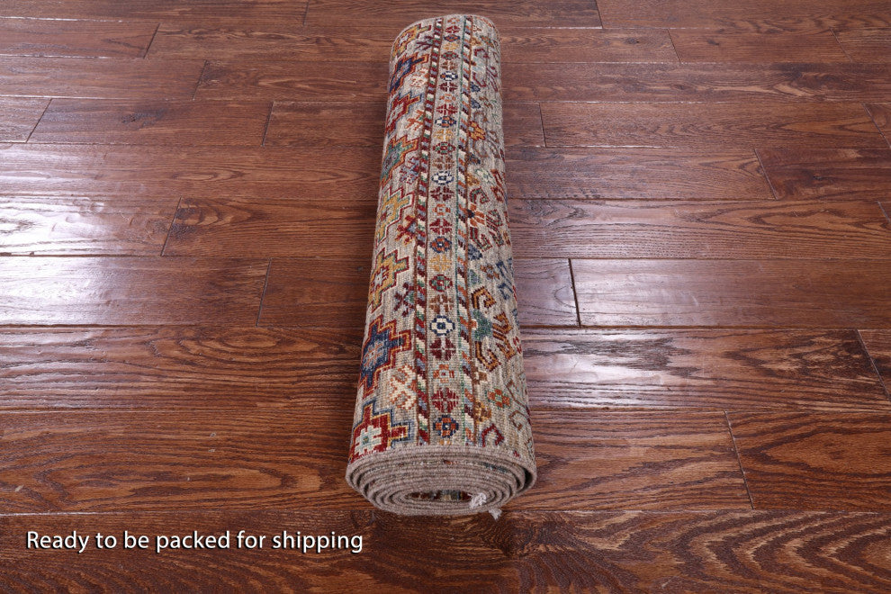 Khorjin Super Kazak Hand-Knotted Runner Rug 2' 7" X 9' 4" - Q12572