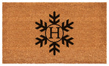 Calloway Mills Snowflake Monogram Doormat, 30"x48", Letter H
