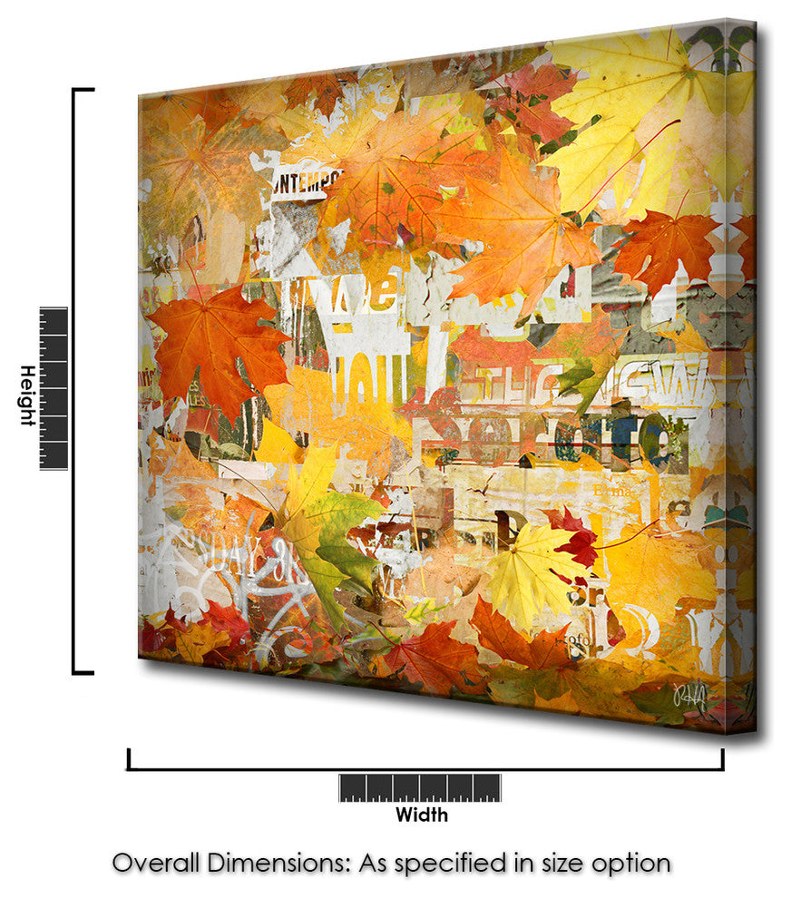 Fall Ink XI, Canvas Wall Art, 16"x16"