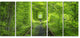 Forest around Rail Way Tunnel, Landscape Canvas Art Print, 60"x28", 5 Panels