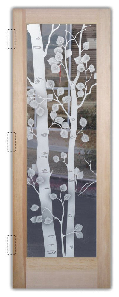 Interior Prehung Door or Interior Slab Door - Birch - Douglas Fir (stain...