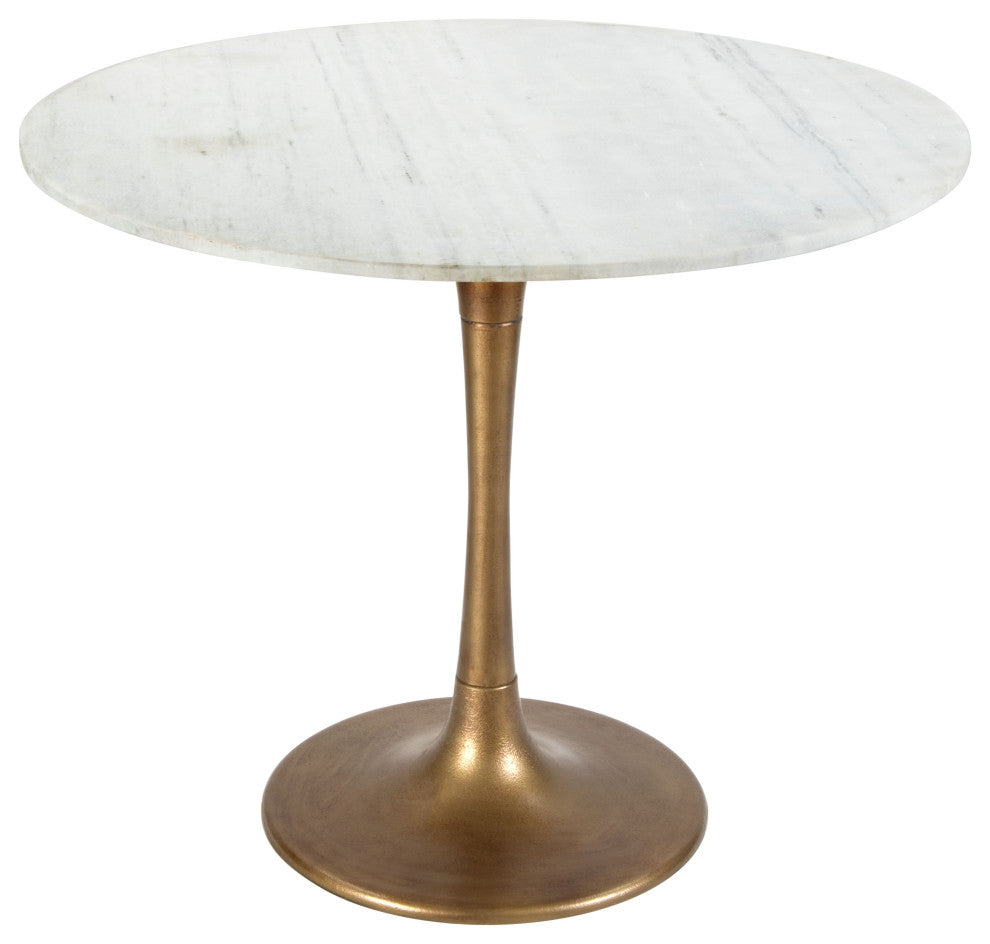 Fullerton Dining Table White & Gold