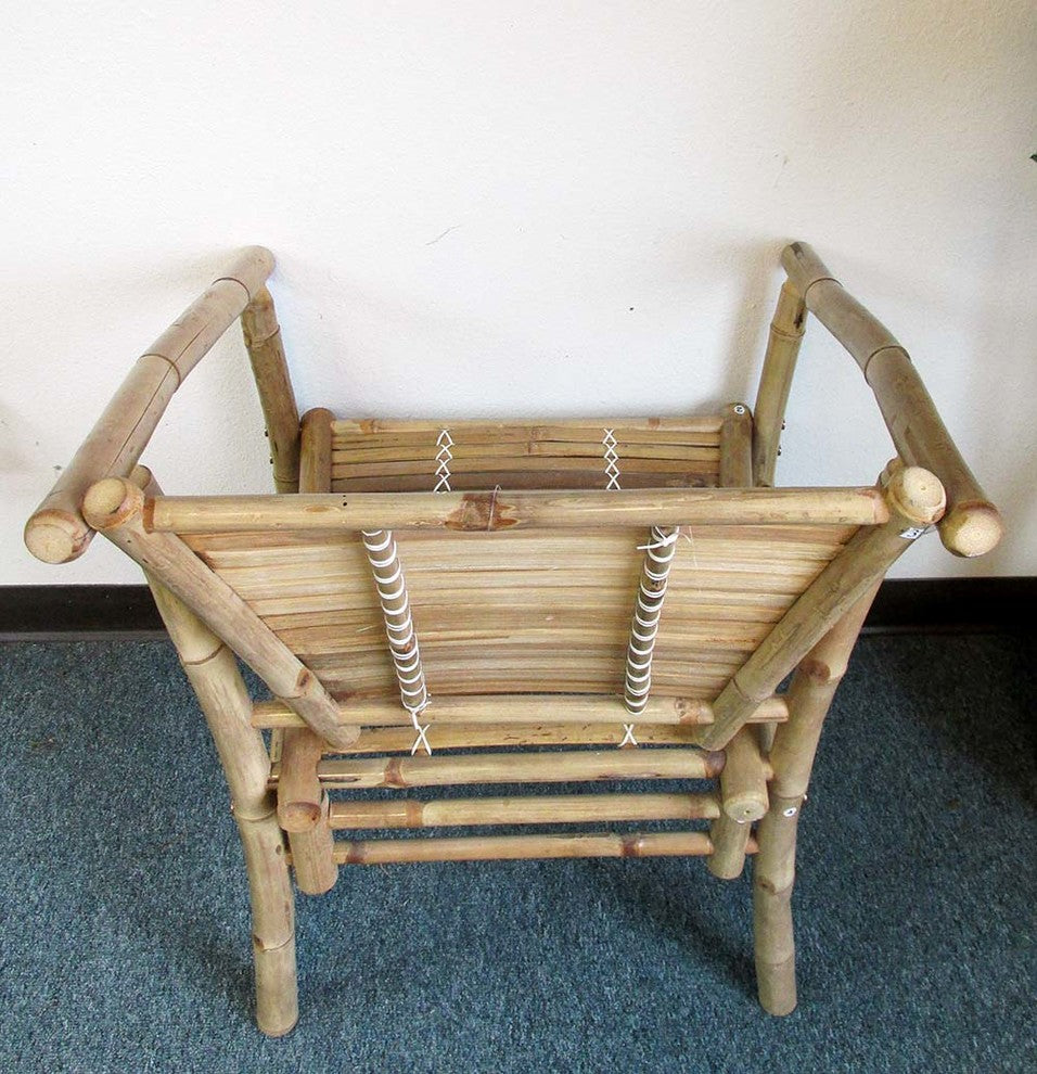 Stackable Bamboo Chair, Set of 2 pcs., 22"W x 22"D x 34"H