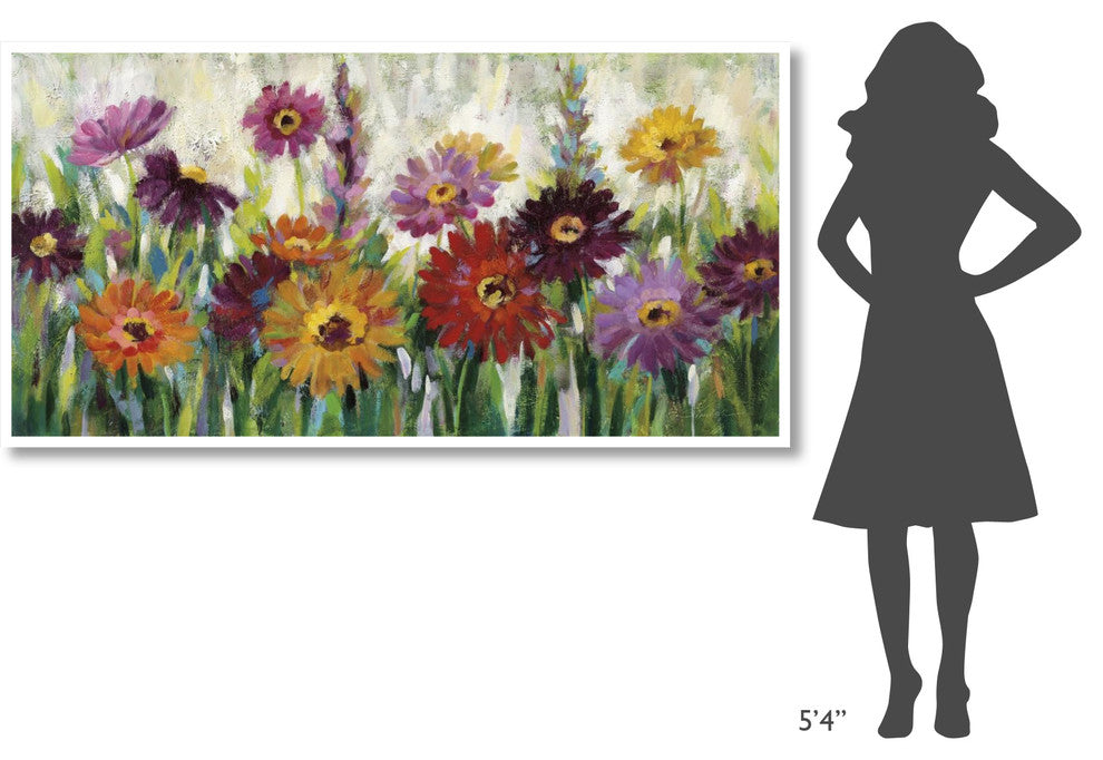 "Jewel Daisy Gerbera" Digital Paper Print by Silvia Vassileva, 74"x38"