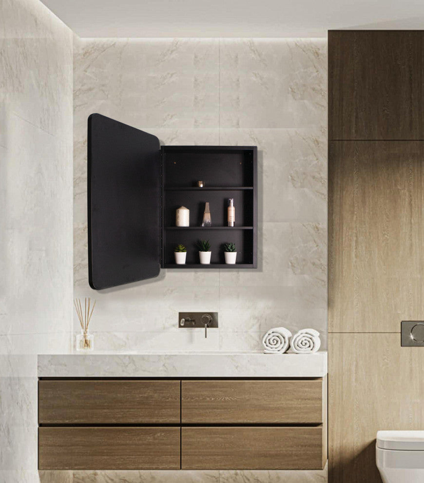 Aurora Rectangular Frame Medicine Cabinet, 20Ã—28Inch