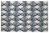 Cowry Check Rug, Green, 4'x6'