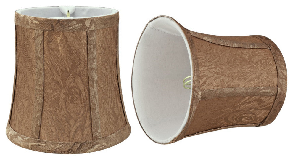 Aspen Creative 30366-2 Bell Clip-On Lamp Shade Brown 4" x 5" x 5"