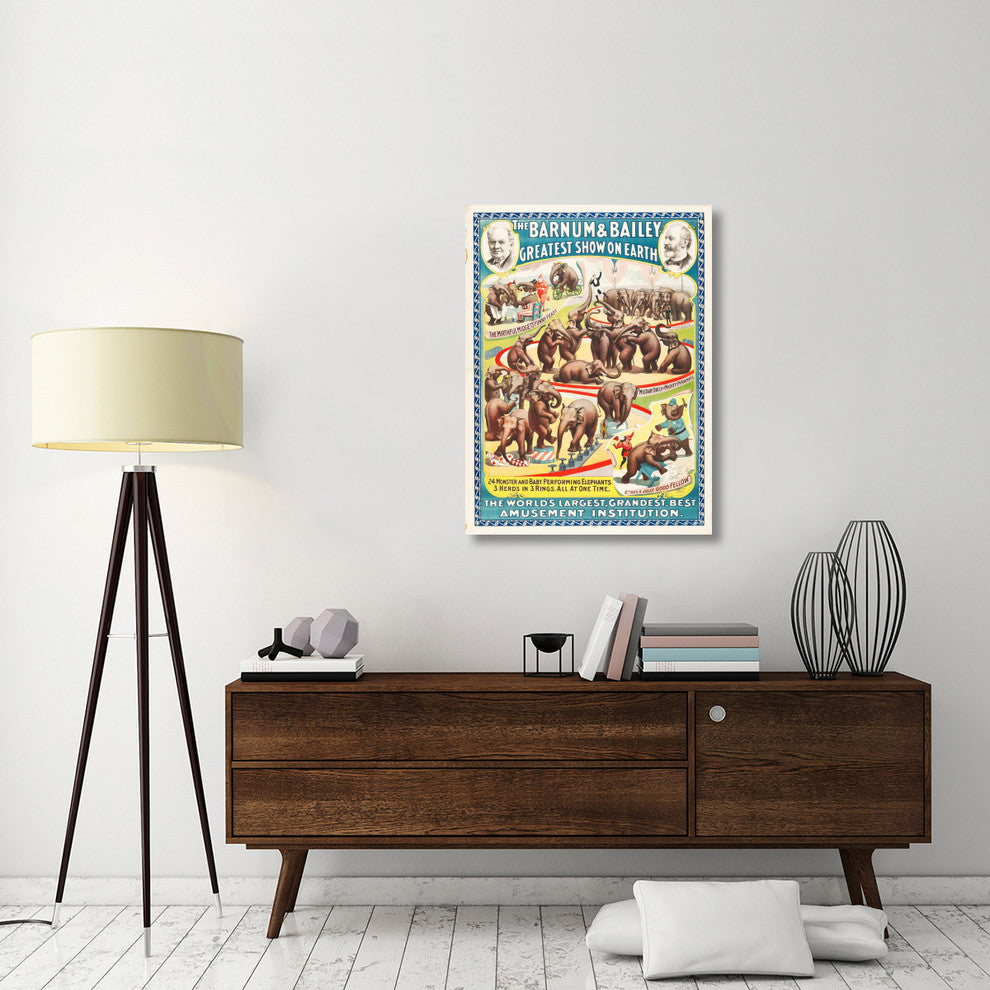 "Circus 1896" Stretched Canvas Giclee by Hollywood Photo Archive, 30x40"