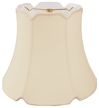 Tapered Drum With V-Notch Top/Bottom Lampshade, Beige, 9"x14"x12"
