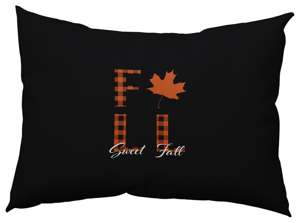 Sweet Fall Accent Pillow, Black, 14"x20"
