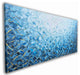 Blue-Gold Abstract Hand-Painted Textured Canvas Art