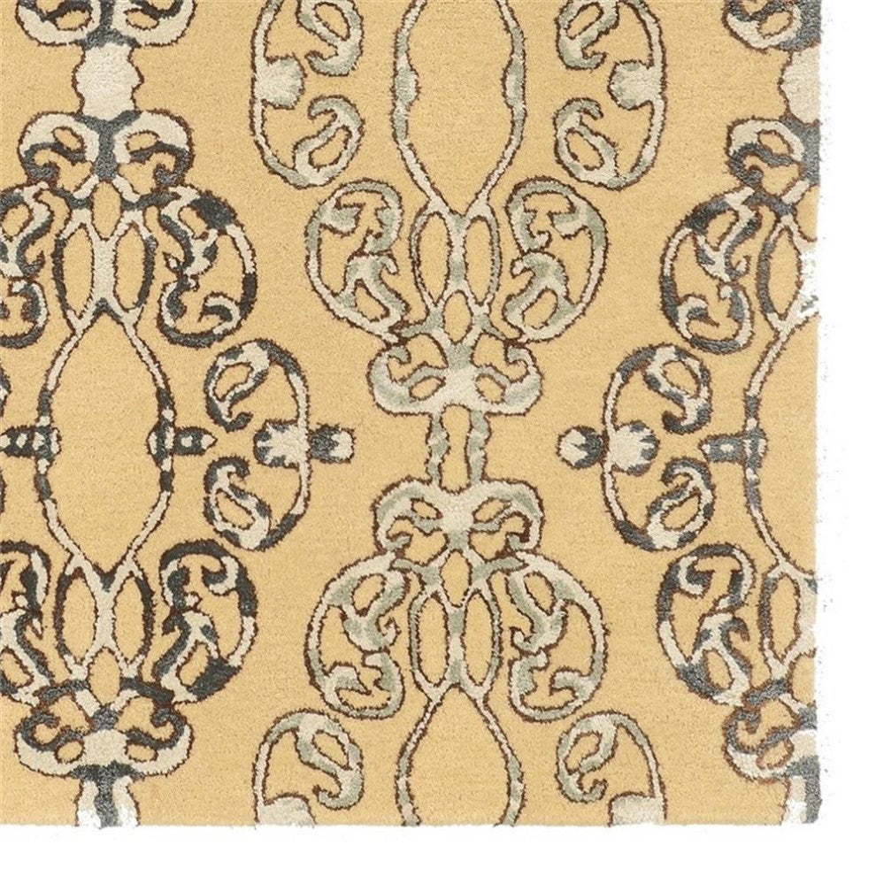 Linon Aspire Cameo Hand Tufted Wool 5'x8' Rug in Cream