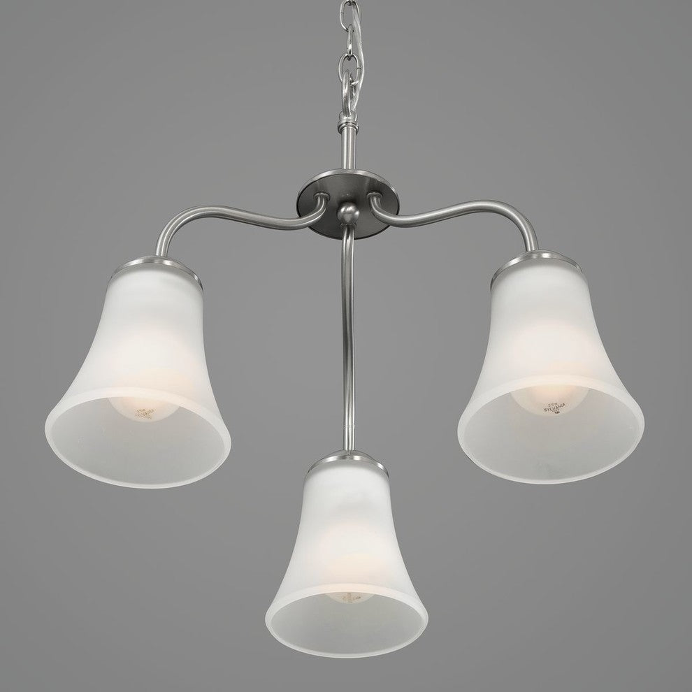 Classic Collection 3-Light Chandelier, Brushed Nickel