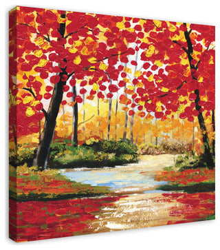 Autumn Forest Painting 30x30 Canvas Wall Art