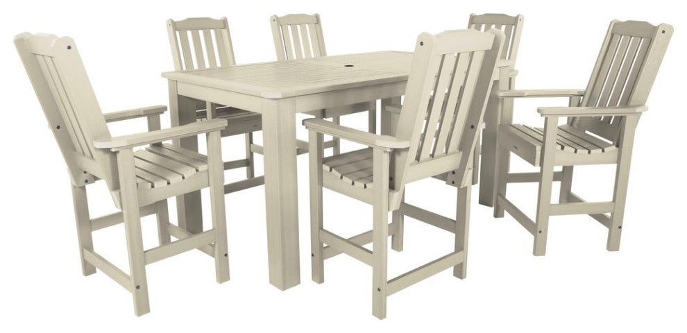 Lehigh 7-Piece Rectangle Counter-Height Dining Set, Whitewash