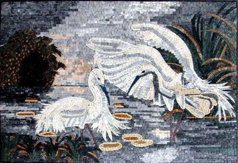 Mosaic Wall Art, Blue-Winged Goose, 24"x35"