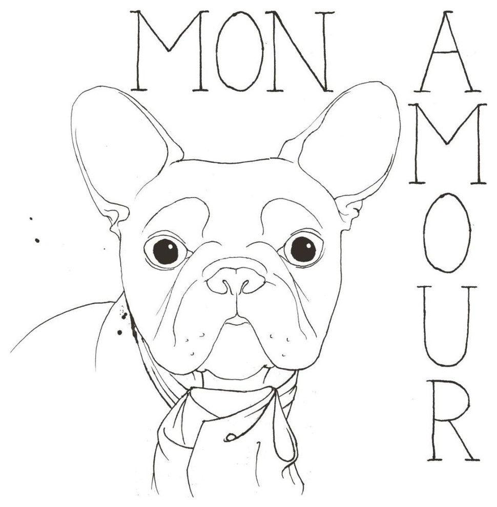 "Puppy Love Frenchie" Digital Paper Print by Elyse DeNeige, 20"x20"