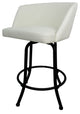 Swivel Counter Metal Bar Stool 26", 30" Extra Tall 34" - Joey, White - Black, 30