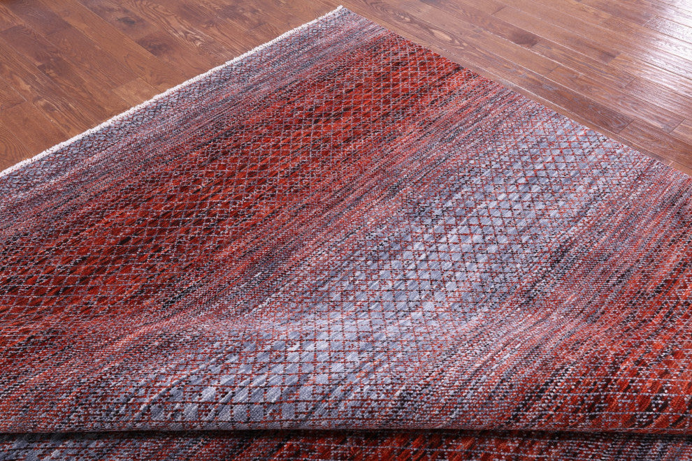 9' 10" X 13' 10" Savannah Grass Handmade Wool Rug Q9208