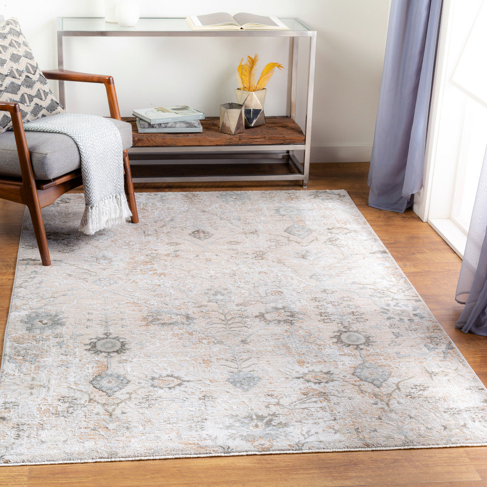Brunswick BWK-2311 Traditional Beige/Olive 6'7" Round Area Rug
